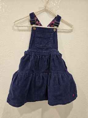 Joules Classic Navy Jojo Corduroy Swing Pinafore Dress 3Y